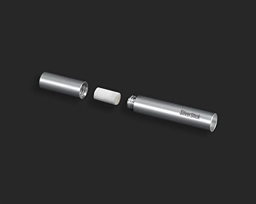 SilverStick 'Zip Kit': The multi-hitter pipe with a replaceable cotton filter. Made of aircraft grade alloy, comes with 25 natural cotton filters, a stainless steel poker...and an end cap