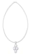 Moonstone necklace, 'Morning Frost' 16.1" L