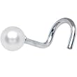 Solid 14KT White Gold 3mm Pearl Nose Screw Ring