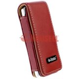 Krusell Genuine Leather Flip Case for iPod Nano 1GB 2GB 4GB 8GB 1st & 2nd Generation - Red