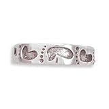 Oxidized Footprints Toe Ring