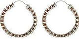 Bead Earring in Sterling Silver & Garnet Gemstone 1.75  (erg007)