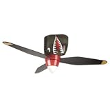 Craftmade Lighting WB348TS Warbird - 48 Air Power Fan, Tiger Shark War Plane - Blades and Light Kit Included