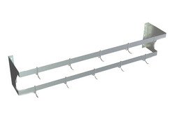 Image of Aero Stainless Steel Wall-Mounted Pot Rack 24 inch W x 12 inch D x 12 inch H