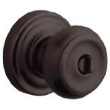 Baldwin 5410.412.idm Distressed Venetian Bronze Half Dummy Colonial Knob with Classic Rose
