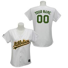 MLB Women's Oakland A's Replica Jersey Personalized (White, Large)