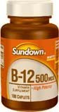 Sundown B-12 500 MCG Vitamin Supplement Tablets - 100 Ea