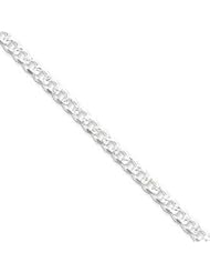 Sterling Silver 4.5mm Pave Curb Chain QCF120-8"