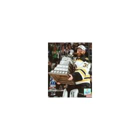  Tim Thomas with the Conn Smythe Trophy Game 7 of the 2011 NHL Stanley Cup Finals