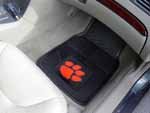Clemson Tigers 18 x 27 Heavy Duty 2-Piece Vinyl Car Mat Set