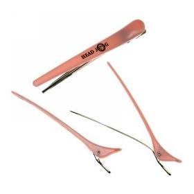 Head Jog Meta-Klipz Flat Sectioning Clips Pk 6 - Pink