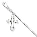 Sterling Silver Cross Charm Child's Bracelet
