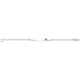 Sterling Silver Curb Medical ID Bracelet 6
