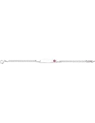 Sterling Silver Curb Medical ID Bracelet 6" XSM54-6