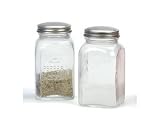 RSVP International Clear Retro Salt & Pepper Shaker Set Set of 2