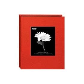 Pioneer Bi-Directional Cloth Frame Photo Album, Bright Cloth Covers, Holds 24 5x7 Photos, 1 Per Page, Color: Apple Red.