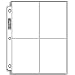 Ultra Pro Platinum Series 4-Pocket Coupon Storage Page (Package of 20 Pages for larger coupons & postcards)