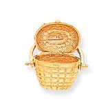 14k Fishing Basket Charm - JewelryWeb