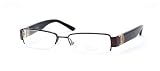 AUTHENTIC CHRISTIAN DIOR 3703 AQI MATTE BROWN SEMI-RIMLESS METAL EYEGLASSES
