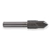 KEO 55251 Cobalt Steel Machine Single-End Countersink, TiN Coated, 4 Flutes, 60 Degree Point Angle, Round Shank, 1/2" Shank Diameter, 5/8" Body Diameter