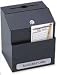 Vertiflex Products 50085 Steel Suggestion Box With Locking Top, 7W X 6D X 8-1/2H, Black