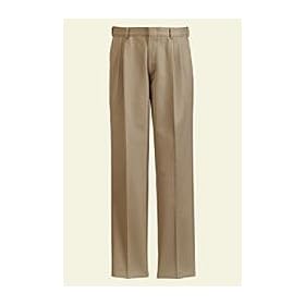 Mens Long Pleat Front Comfort Waist No Iron Twill Dress Pants