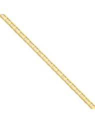 14k Gold 3.75mm Concave Anchor Chain 8 Inches