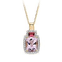 14kt. Yellow Gold, Amtheyst and Pink Tourmaline Fashion Pendant by Fred Meyer Jewelers
