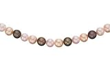 Cultured Plum, Peach and Brown Pearl Necklace