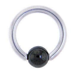 14 Gauge Bcr Hematite Captive Ring 5/16 Inches 5mm