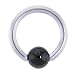 Jewelry : 14 Gauge BCR HEMATITE Captive Ring 5/16 Inches 5mm