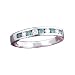 14K Channel Set Blue & White Diamond Anniversary Band