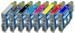SET OF EIGHT EPSON COMPATIBLE INKJET CARTRIDGES FOR EPSON STYLUS PHOTO R1900 T0870 - T0879