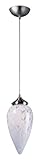 ELK Lighting 1 Light Pendant In Satin Nickel And Snow White Glass