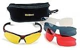 Allen Company Adult Blade 4 Lens Style Combo Case (Clear, Red, Yellow, Smoke) | bike glasses