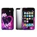 Purple Heart Snap on Hard Skin Cover Case for Apple Ipod Touch Itouch 2ng Gen 3rd Gen