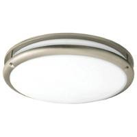 American Fluorescent CSC2232NT Contemporary Flush Mount, Nickel Finish Trim Bands, 19-Inch by American Fluorescent