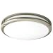American Fluorescent Csc2232nt Contemporary Flush Mount, Nickel Finish Trim Bands, 19-inch