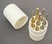 8-piece Short Pin Punch Set - 4 Solid Brass, 4 Chrome Steel