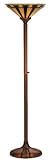 Steppe 1 Bulb Tiffany Torchiere Lighting Fixture