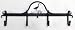 Heron Coat & Hat Hook Bar Rack - Wrought Iron