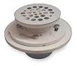 Industrial Grade 1RLV2 Shower Drain, Clamping, PVC, Plastic Lid