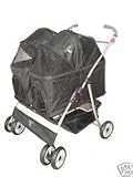 Black Heavy Duty Twin Double Pet Stroller