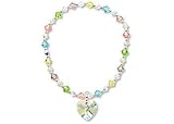 Signature Pastel Swarovski Crystal Heart STERLING SILVER