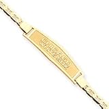 14K Chicago White Sox Med Satin Name Id W/Anchor