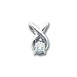 14k White Gold AA Diamond pendant