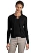 Ladies Fine-Gauge Crewneck Cardigan Sweater