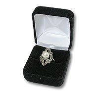 Velour Ring Box Black