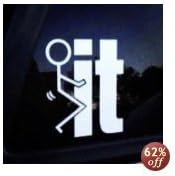 FUNNY F**K IT JDM 4" WHITE Vinyl Decal Window Sticker for Laptop, Ipad, Window, Wall, Car, Truck, Motorcycle