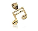 10 KT Gold Musical Charm Pendant 10k Charm